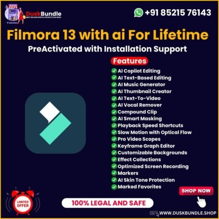 Filmora 13 with ai For Lifetime