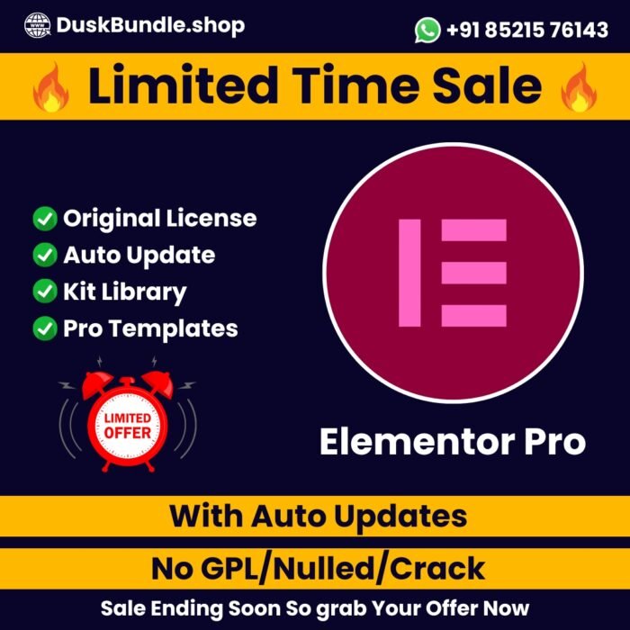 Elementor Pro Plugin With License Key