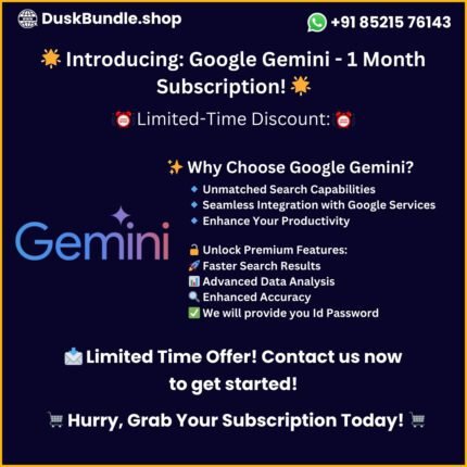 Introducing: Google Gemini - 1 Month Subscription!