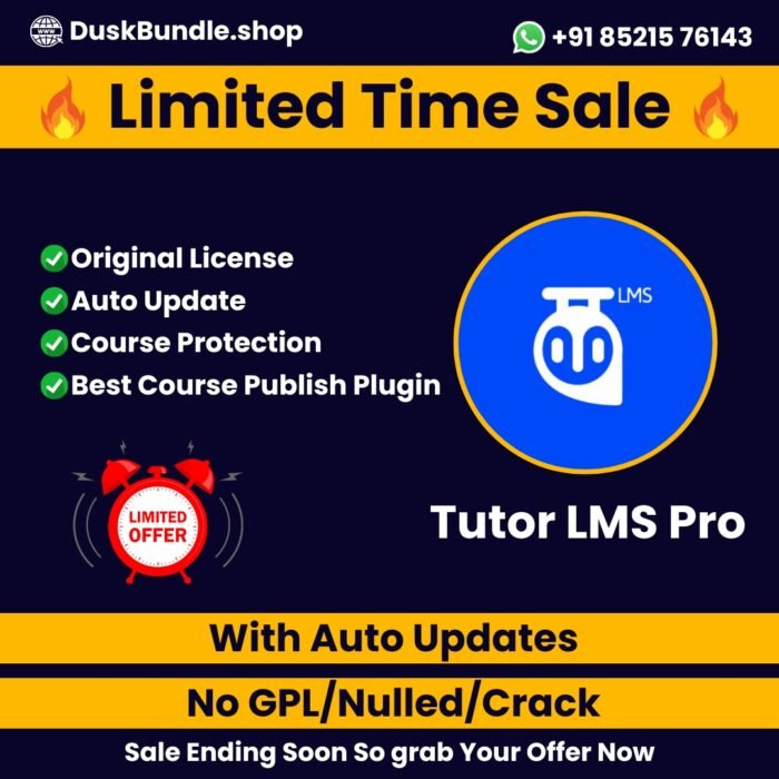 Tutor LMS Pro – Most Powerful LMS Plugin