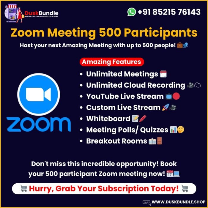 Zoom Meeting 500 Participants