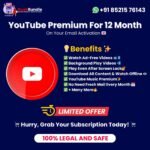 YouTube Premium For 12 Month
