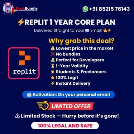 Replit Core Plan 1 Year Access 🚀