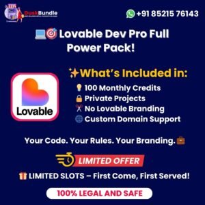 Lovable Dev Pro – 1 Year Full Power Pack 🚀