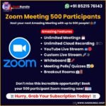 Zoom Meeting – 500 Participants 🔥