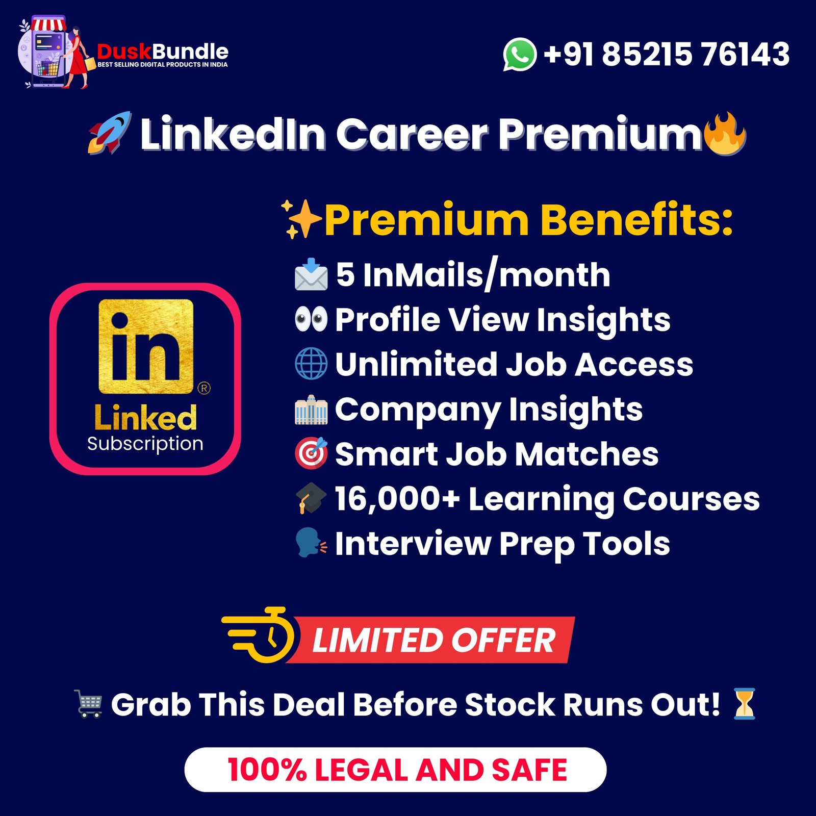 #00084B LinkedIn Career Premium β 3 Months π - Image 1
